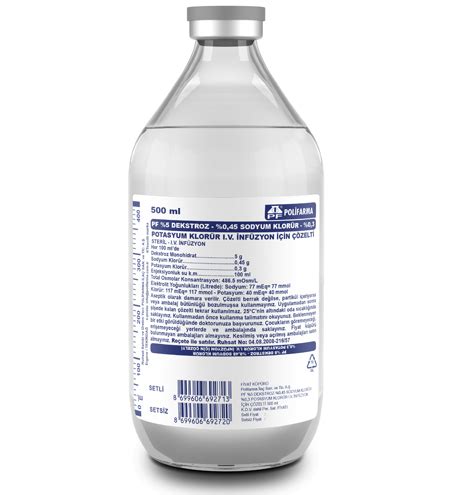 Pf %5 Dekstroz %0,45 Sodyum Klorur %0,3 Potasyum Klorur Sol. 500 Ml Setli Cam