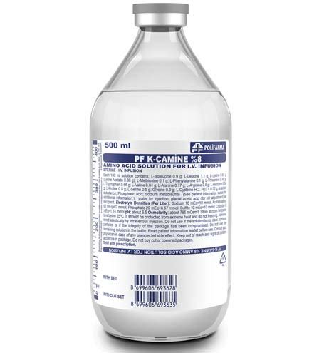 Pf K-camine %8 Amino Asit Iv Infuzyon Icin Cozelti 500 Ml (setsiz)