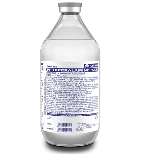 Pf Pediatriamine %6 Amino Asit Iv Infuzyon Icin Cozelti 500 Ml (setsiz)