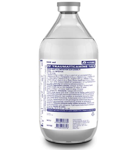 Pf Traumaticamine %6.9 Amino Asit Iv Infuzyon Icin Cozelti 500 Ml (setsiz)