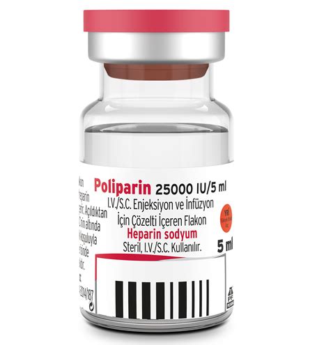 Poliparin 25000 Iu/5 Ml Iv/sc Enjeksiyon Ve Infuzyon Icin Cozelti Iceren 1 Flakon