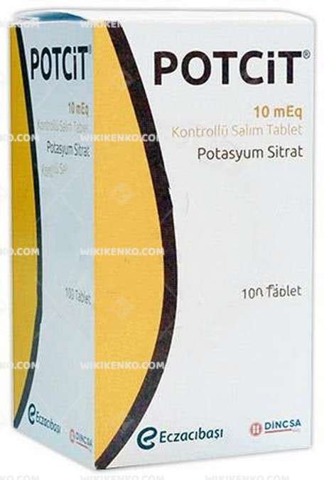 Potcit 10 Meq 100 Kontrollu Salim Tableti