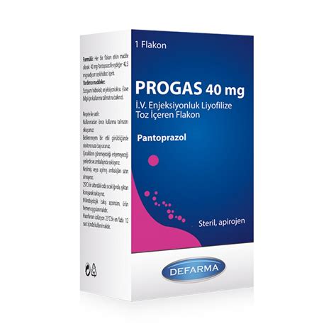 Progas 40 Mg Iv Enjeksiyonluk Liyofilize Toz Iceren Flakon