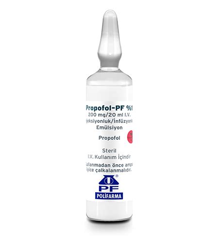 Propofol-pf %1 200 Mg/20 Ml I.v. Enjeksiyonluk/ Infuzyonluk Emulsiyon (5 Ampul)