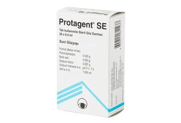 Protagent Se %2 Goz Damlasi, Cozelti