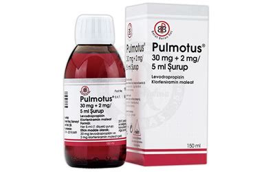 Pulmotus 30 Mg + 2 Mg / 5 Ml Surup