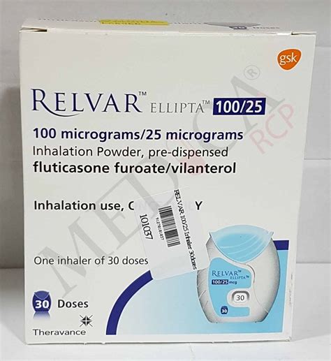 Relvar Ellipta 100/25 Mcg Kullanima Hazir Inhalasyon Tozu 30 Doz