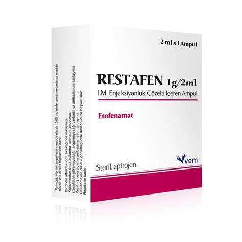Restafen 1 G/2 Ml Im Enjeksiyonluk Cozelti Iceren 1 Ampul