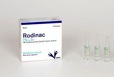 Rodinac 75 Mg/3 Ml Im Enjeksiyon Icin Cozelti Iceren 10 Ampul