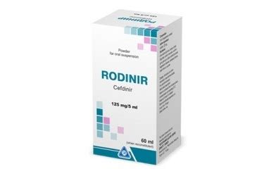 Rodinir 125 Mg/5 Ml Oral Suspansiyon Hazirlamak Icin Kuru Toz 100 Ml
