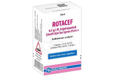 Rotacef 0,5 G Im Enjeksiyonluk Cozelti Hazirlamak Icin Toz Iceren Flakon, 3 Adet