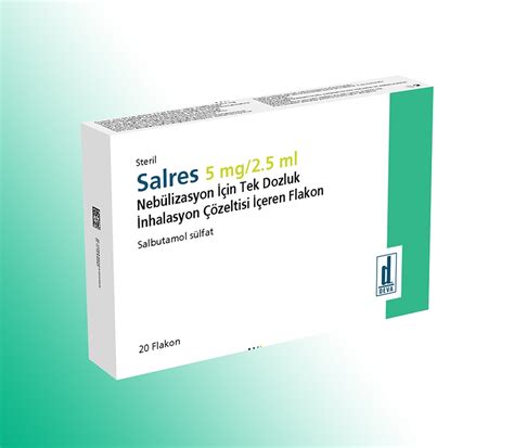 Salres 5 Mg / 2,5 Ml Nebulizasyon Icin Tek Dozluk Inhalasyon Cozeltisi Iceren Flakon (20 Flakon)