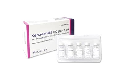 Sedadomid 200 Mcg/2 Ml Iv Konsantre Infuzyon Cozeltisi Iceren 5 Flakon
