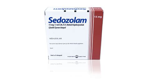 Sedozolam 15 Mg/3 Ml 3 Ampul
