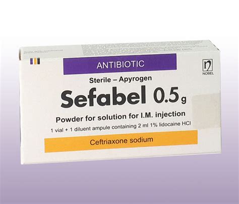 Sefabel 0,5 G Im Enjeksiyonluk Cozelti Hazirlamak Icin Toz Iceren Flakon