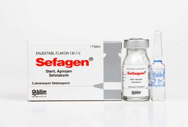 Sefagen 1 G I.m. Enjeksiyon Icin Toz Iceren 1 Flakon