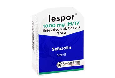 Sefazol 1000 Mg Im/iv Enjeksiyonluk Toz Iceren Flakon ( 1 Flakon,1 Ampul)