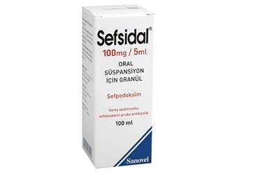 Sefsidal 100 Mg/5ml Oral Suspansiyon 100 Ml
