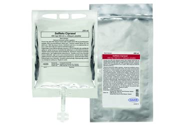 Selfleks Ciprasel 400 Mg/200 Ml Iv Infuzyon Cozeltisi (1 Pvc Torba, 200 Ml)