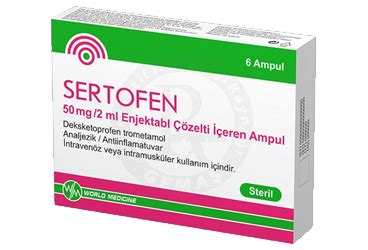 Sertofen 50 Mg/2 Ml Enjeksiyonluk Cozelti Iceren 6 Ampul