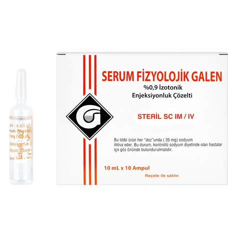 Serum Fizyolojik Izotonik %0,9 Enjeksiyonluk Cozelti, 2 Ml