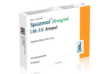 Spazmol 20 Mg/ml I.m./i.v./s.c. Enjeksiyonluk Cozelti Iceren Ampul (3 Ampul)