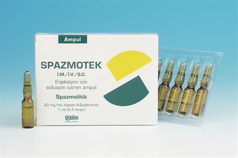 Spazmotek 20 Mg 6 Ampul