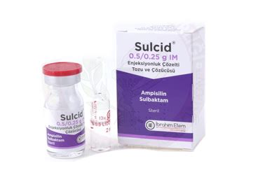 Sulcid 0,5/0,25 G Im/iv Enjeksiyonluk Cozelti Tozu Ve Cozucusu (1 Flakon)
