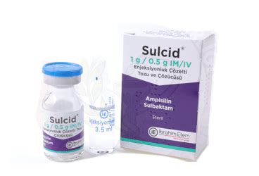 Sulcid 1/0,5 Mg Im/iv Enjeksiyonluk Cozelti Tozu Ve Cozucusu (1 Flakon)