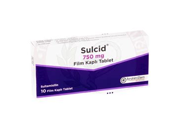 Sulcid 750 Mg Film Kapli Tablet (10 Tablet)