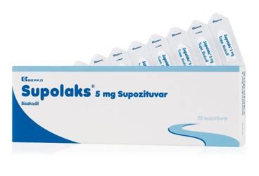 Supolaks 5 Mg Supozituvar ( 20 Adet)