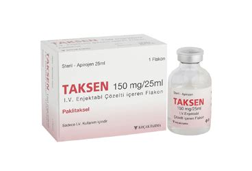 Taksen 150 Mg/25 Ml Iv Enjeksiyonluk Cozelti (1 Flakon)
