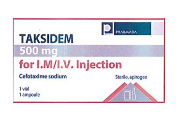 Taksidem 0,5 G Im/iv Enjeksiyon Icin Toz Iceren Flakon