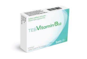 Teb Vitamin B12 1000 Mcg/ml Im Enjeksiyonluk Cozelti (5x1 Ml Ampul)
