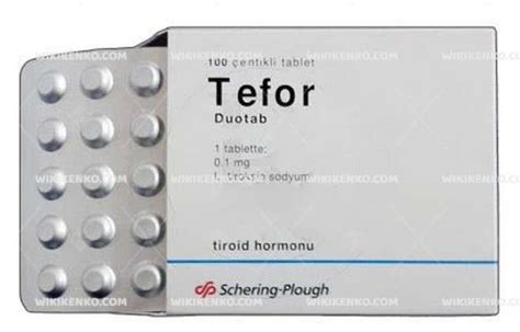 Tefor Duotab 0,1 Mg 100 Tablet