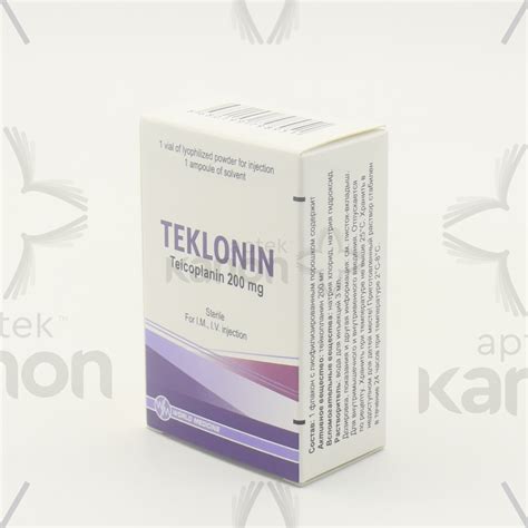 Teklonin 200 Mg Im/iv Enjeksiyonluk Cozelti Hazirlamak Icin Toz Ve Cozucu