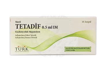 Tetadif 0,5 Ml Im Enjeksiyonluk Suspansiyon (1 Ampul)