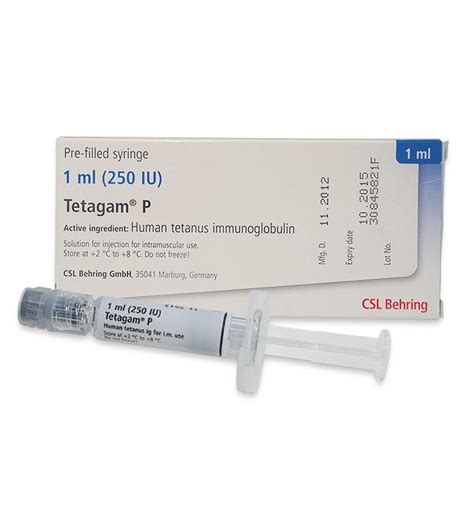 Tetagam P 250 Iu/1 Ml Im Kullanima Hazir Enjektorde Enjeksiyonluk Cozelti