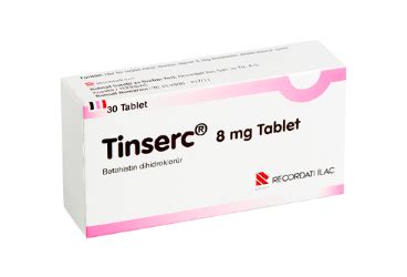 Tinserc 8 Mg 30 Tablet