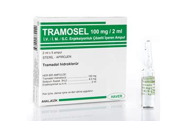 Tramosel 100 Mg/2 Ml Iv/im/sc Enjeksiyonluk Cozelti Iceren 5 Ampul