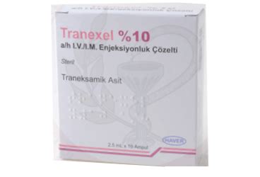 Tranexel %10 A/h Iv/im Enjeksiyonluk Cozelti (10 Ampul)
