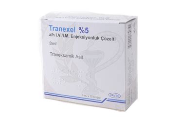 Tranexel %5 A/h Iv/im Enjeksiyonluk Cozelti (10 Ampul)