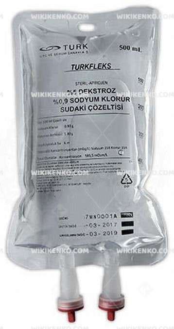 Turkfleks %5 Dekstroz %0,9 Sodyum Klorur Sudaki Cozeltisi 500 Ml Setli