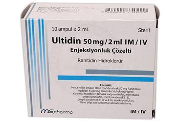 Ultidin 50 Mg/2 Ml Im/iv Enjeksiyonluk Cozelti Iceren 100 Ampul