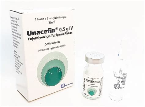 Unacefin Iv 0,5 Gr Iv Enjeksiyonluk Toz Iceren Flakon