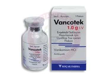 Vancotek 1 Gr Iv Enjektabl Solusyon Hazirlamak Icin Liyofilize Toz Iceren Flakon