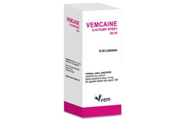 Vemcaine Pump Sprey %10 50 Ml Sise