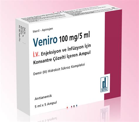 Veniro 100 Mg/5 Ml Iv Enjeksiyon Ve Infuzyon Icin Konsantre Cozelti Iceren 5 Ampul
