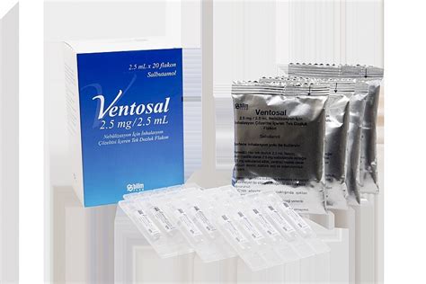 Ventosal 2,5 Mg/2,5 Ml Nebulizasyon Icin Inhalasyon Cozeltisi Iceren Tek Dozluk 20 Flakon