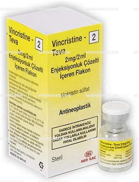 Vincristine Teva 2 Mg/ 2 Ml Enj.coz.iceren Flakon